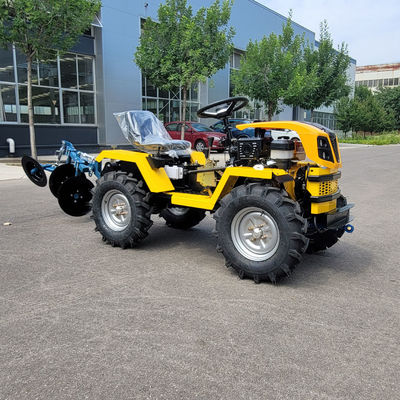 12HP hingga 18HP Petani Gasoline Mini Traktor dengan Disc Plow untuk Efisien Tolling