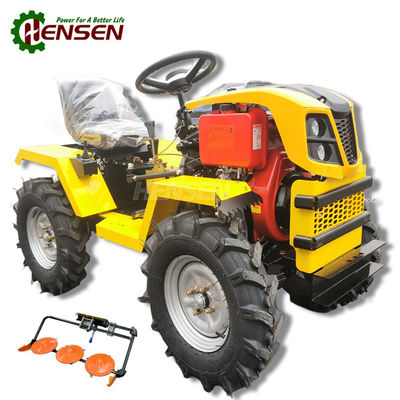 12HP-18HP mini traktör 4 tekerlekli küçük dizel çim traktörü