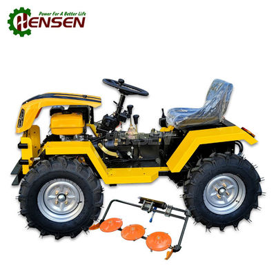 3 Mowers de disco Mini Tractor 12-18HP Mini 4x4 Tractor com assento do condutor