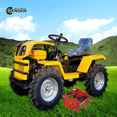 Tractor de 4 ruedas a tiempo completo tractor de gasolina mini tractor con cosechadora de patatas CE 18HP