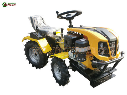 Trator de gasolina 4x4 mini-trator com assento do condutor e cortador de disco 3